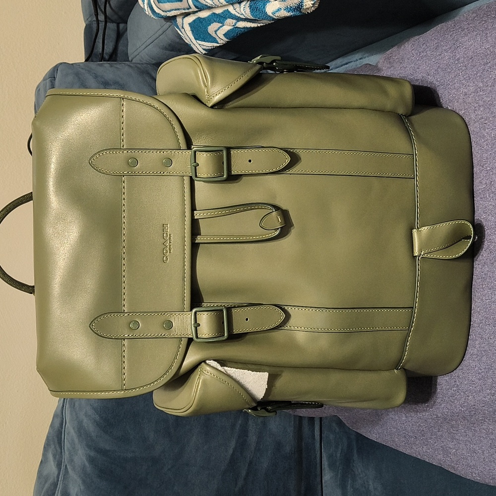 Coach Army Green Hitch Backpack